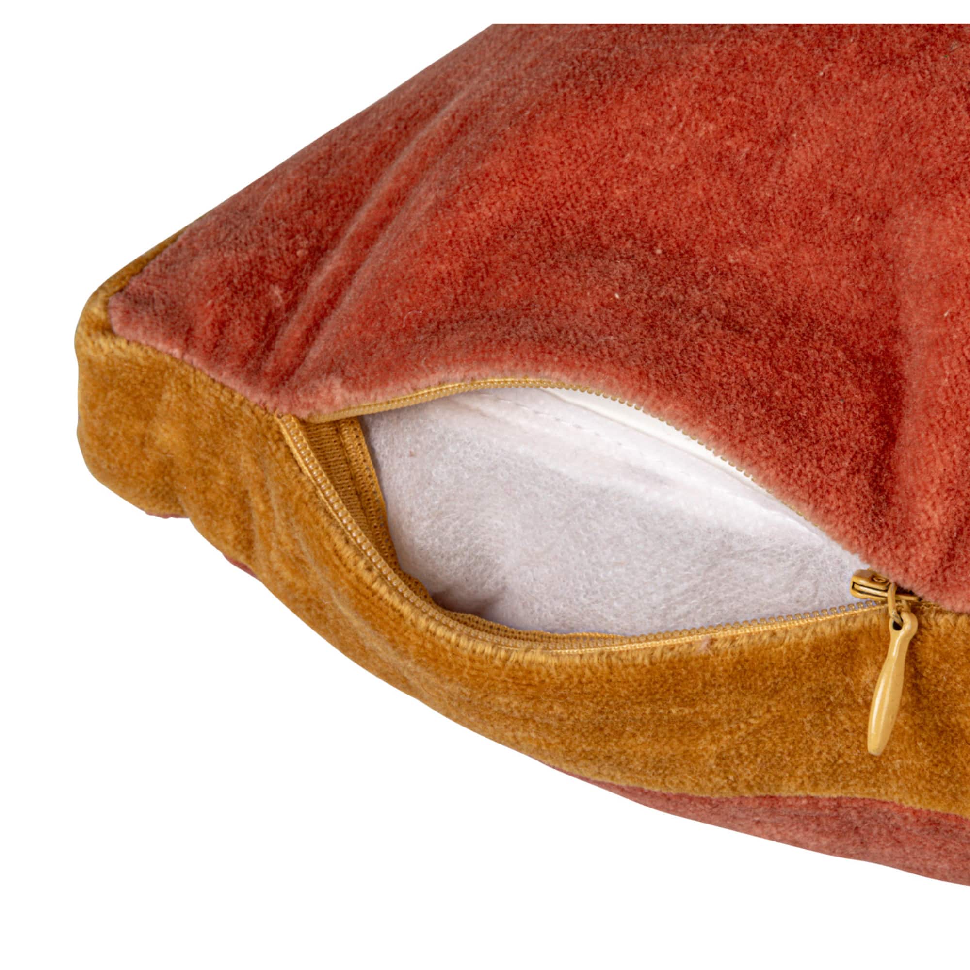 Hello Honey® 20" x 20" Apricot & Mustard Art Deco Velvet Pillow